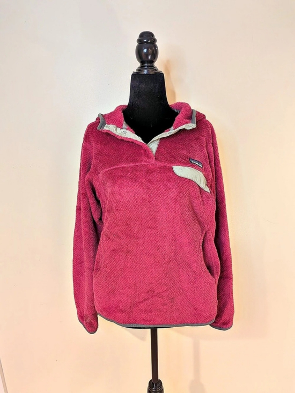 Patagonia Re-Tool Snap-T Polartec Fleece Hoodie Berry Pink Size M